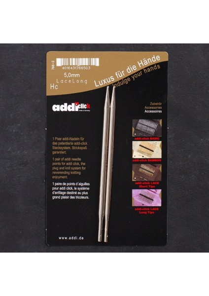 addi click lace 5mm değiştirilebilir uzun uçlu dan