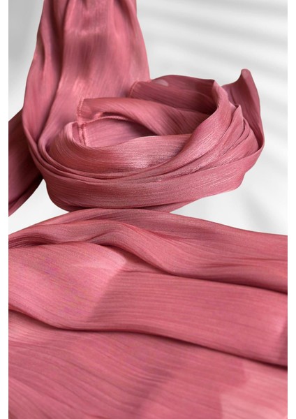 Saten Dokulu Janjan Abiye Şal 75X180CM Gül Kurusu fiyatları