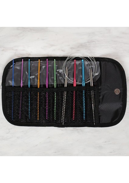 loren çantalı tığ ve örgü aksesuarları seti fiyatları