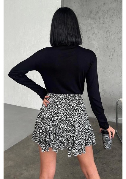 Rahat ve Şık Uzun Kollu Bisiklet Yaka Likralı Viskon Penye Body Siyah modelleri