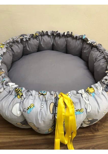 gri-ayıcık desenli bebek yatağı , oyun minderi fiyatları