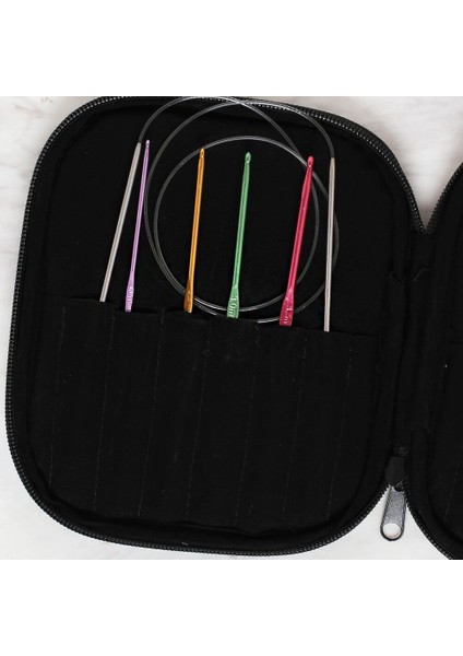 loren çantalı tığ ve örgü aksesuarları seti modelleri