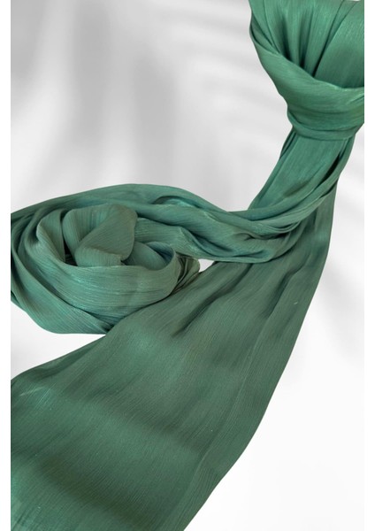 Saten Dokulu Janjan Abiye Şal 75X180CM Zümrüt fiyatları