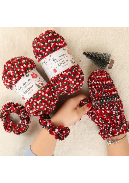 la mia mellow christmas gümüş simli el örgü ıpi - modelleri