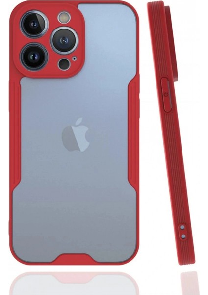 Ieg iPhone 13 Pro Kılıf Platin Silikon - Kırmızı