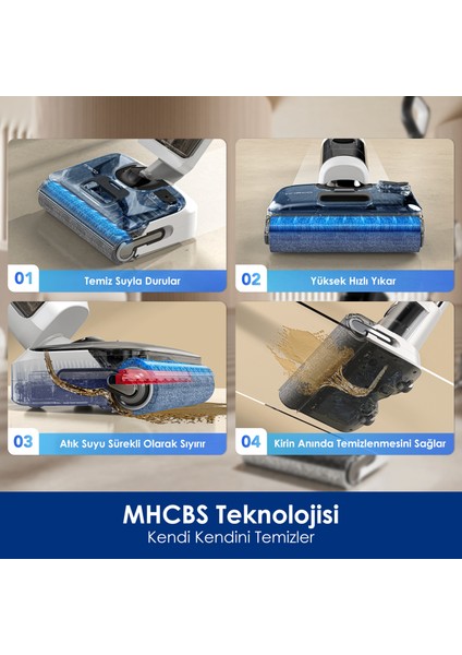 Floor One S6 Stretch Pro Kablosuz Akıllı Islak Kuru Süpürge, Zemin Temizleyici Paspas, 20KPA Güçlü Emiş, Hyperstretch 180° Yatırılabilir Tasarım, iloop Akıllı Emiş fırsatları