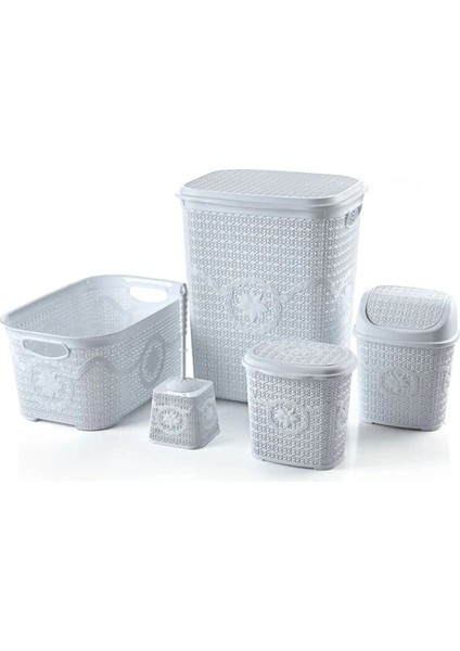 Çeyiz Seti Rattan 5 Parça Örgülü Çeyiz Seti