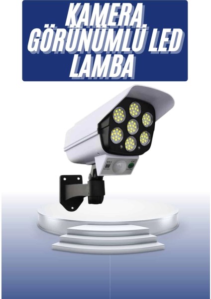 Solar Bahçe Lambası Uzaktan Kumandalı Kamera Görünümlü Hareket Sensörlü