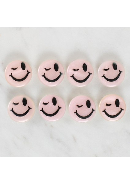 loren crafts 8'li gülen yüz düğme - 1026 fiyatları