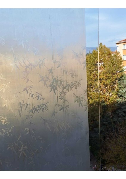 Dekoratif Şeffaf Cam Folyosu | Kendinden Yapışkanlı – Buzlu Cam Görünüm