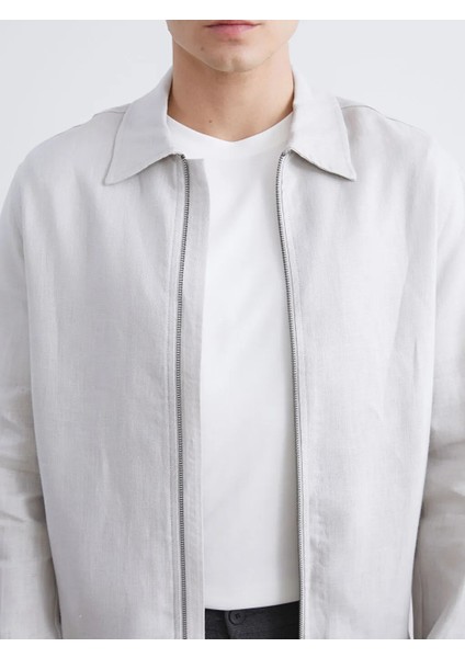 Southblue Bej Standart Kalıp Gömlek Yaka Erkek Mont modelleri