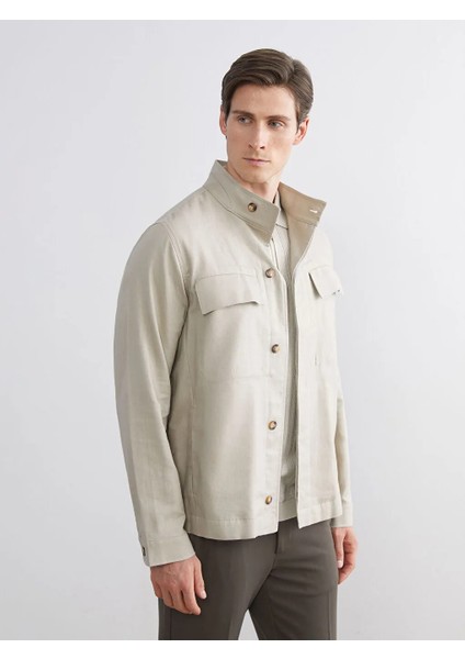 Southblue Bej Dik Yaka Uzun Kollu Erkek Mont