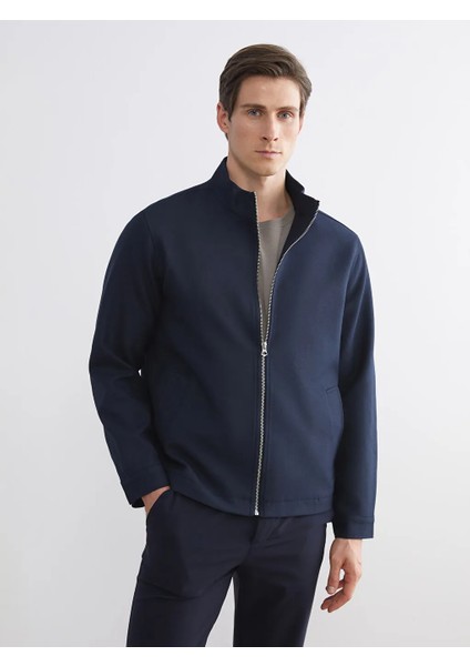 Southblue Lacivert Dik Yaka Uzun Kollu Erkek Mont