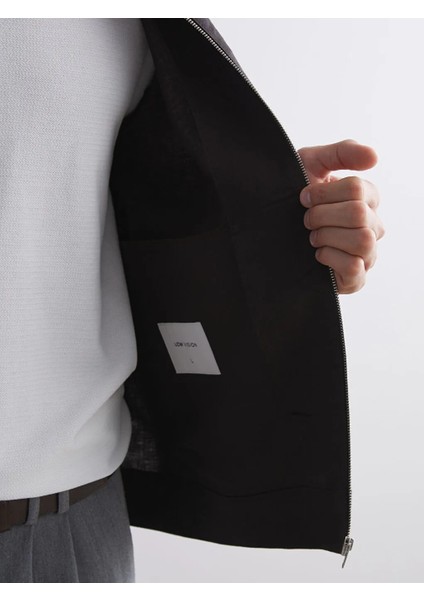 Lcw Vision Kahverengi Standart Kalıp Gömlek Yaka %100 Keten Erkek Mont fırsatları