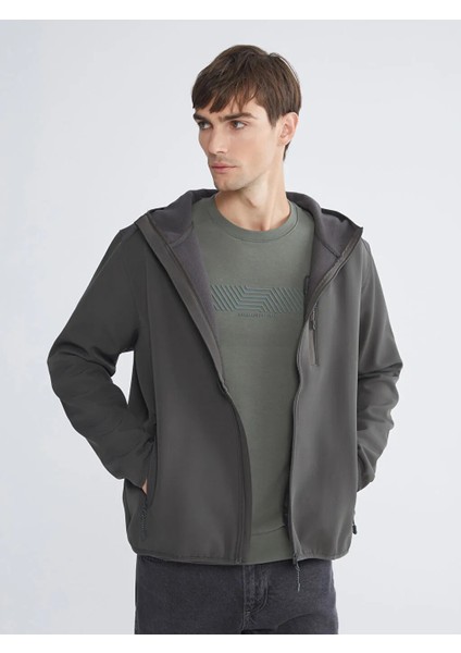 Lcwaıkıkı Classic Haki Standart Kalıp Kapüşonlu Erkek Mont