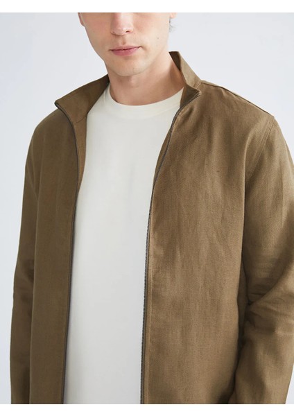 Southblue Yeşil Dik Yaka Uzun Kollu Erkek Mont modelleri