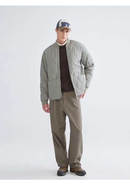 Xsıde Haki Standart Kalıp Kolej Yaka Erkek Mont fiyatları