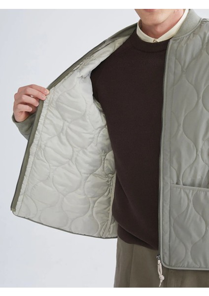 Xsıde Haki Standart Kalıp Kolej Yaka Erkek Mont modelleri