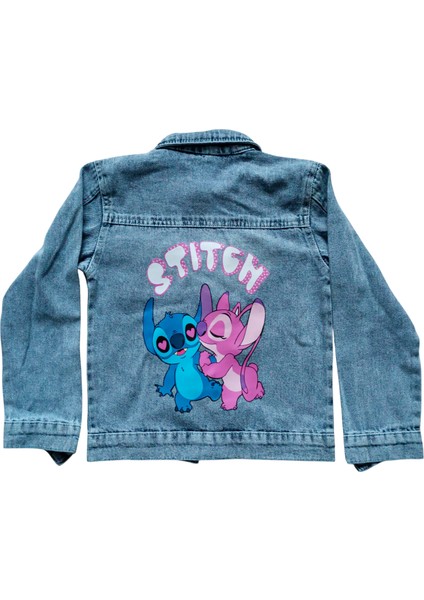 Stitch Baskılı Kız Çocuk Kot Ceket Stich indirimleri