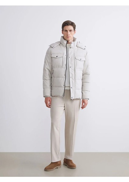 Lcw Vision Bej Standart Kalıp Kapüşonlu Erkek Mont fiyatları