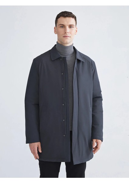 Lcwaıkıkı Classic Antrasit Standart Kalıp Gömlek Yaka Erkek Mont