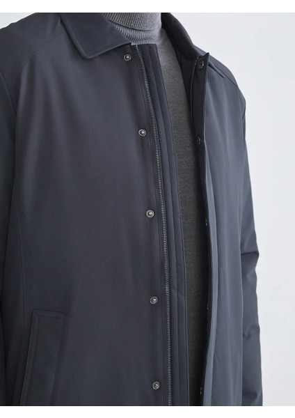 Lcwaıkıkı Classic Antrasit Standart Kalıp Gömlek Yaka Erkek Mont modelleri