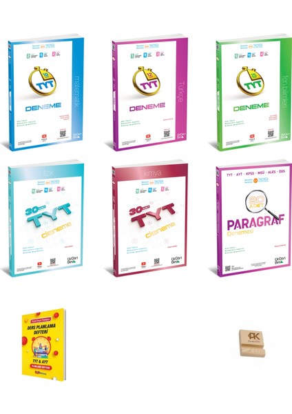 345 Tyt 2026 Matematik Fen Türkçe Fizik Kimya ve Paragraf Denemeleri +Planlama Defteri ve Stand