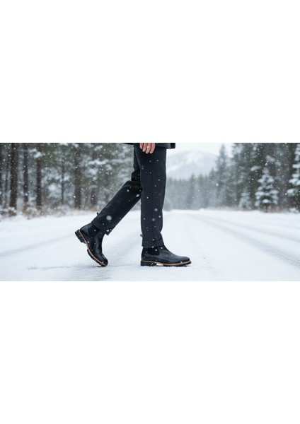 GR0423 Hakiki Deri Çift Renk Topuklu Taban Yağmur Soğuk Geçirmez Spor Klasik Üst Kalite Chelsea Bot