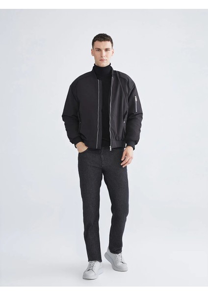 Lcw Eco Siyah Rahat Kalıp Kolej Yaka Erkek Bomber Mont fiyatları
