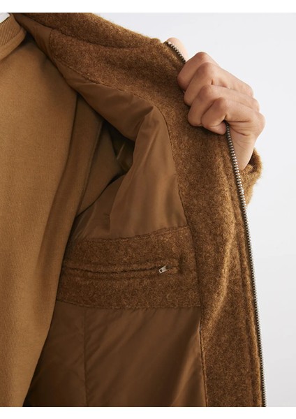 Lcw Vision Sarı Standart Kalıp Gömlek Yaka Erkek Kaşe Mont fırsatları