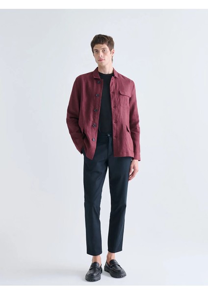 Southblue Mürdüm Standart Kalıp Gömlek Yaka %100 Keten Erkek Mont fiyatları