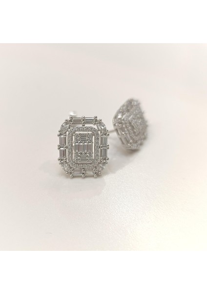 Büyük Boy Baget Taşlı Küpe 14 Ayar Altın Hd Videolu fırsatları