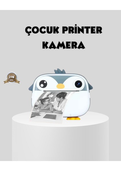 Termal Baskı Çocuk Kamerası Hd Çekim USB Şarjlı Eğitici Oyuncak