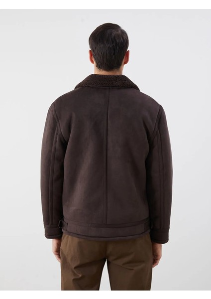 Lcw Vision Kahverengi Standart Kalıp Kürk Yaka Süet Erkek Mont fırsatları