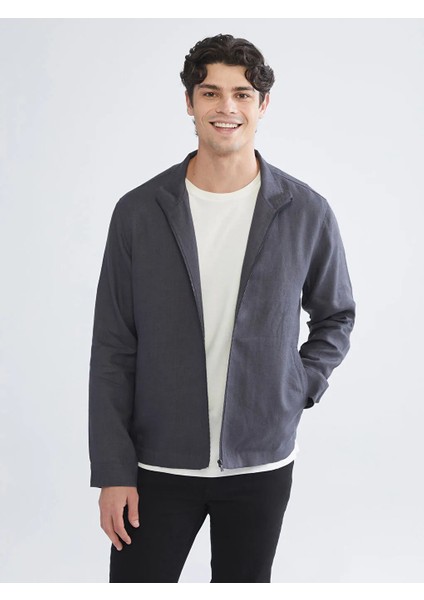 Southblue Antrasit Dik Yaka Uzun Kollu Erkek Mont