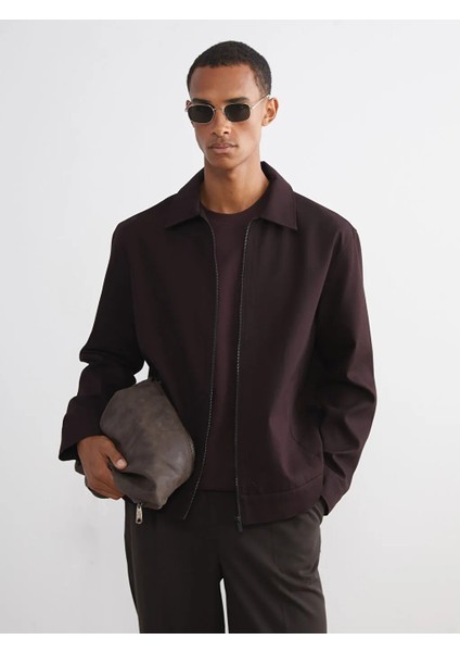 Lcw Vision Mürdüm Standart Kalıp Gömlek Yaka Erkek Mont