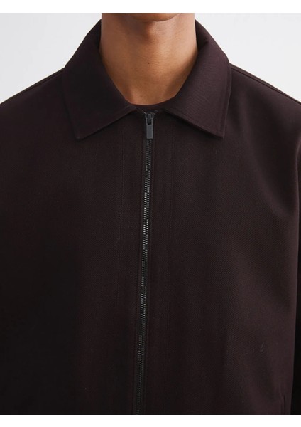 Lcw Vision Mürdüm Standart Kalıp Gömlek Yaka Erkek Mont modelleri