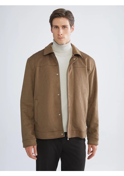 Southblue Bej Standart Kalıp Ceket Yaka Erkek Mont