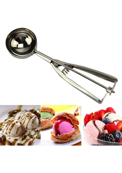 Dondurma Kaşığı - Karpuz Dondurma Kaşığı + Soyacak ve Rende Paslanmaz Çelik Inox + 2li Set Z2E6T5 fiyatları