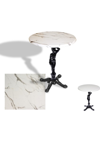 Çipa 1003 Döküm Ayak Yuvarlak Masa Çap 90CM - (Werzalit, Wermodin ve Allzalit Tabla) - Afyon Mermer