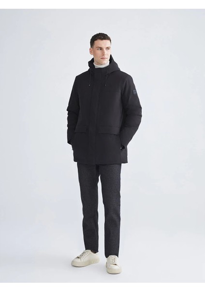 Lcwaıkıkı Classic Siyah Standart Kalıp Kapüşonlu Erkek Mont fiyatları