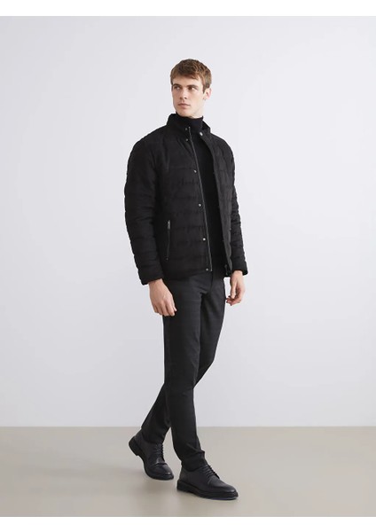 Southblue Siyah Slim Fit Dik Yaka Süet Erkek Mont fiyatları