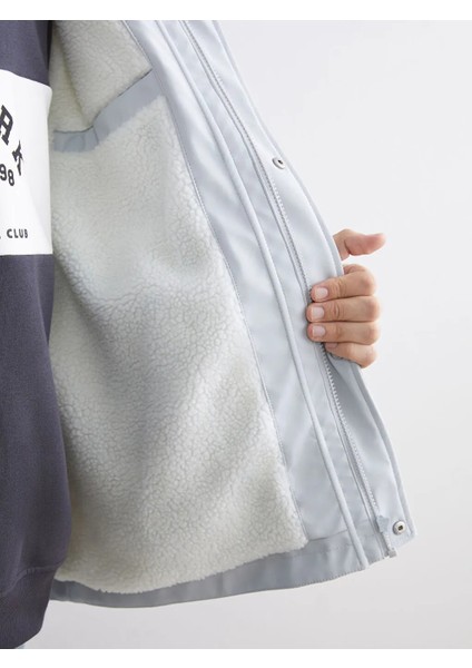 Xsıde Gri Kapüşonlu Içi Kürklü Erkek Mont fırsatları