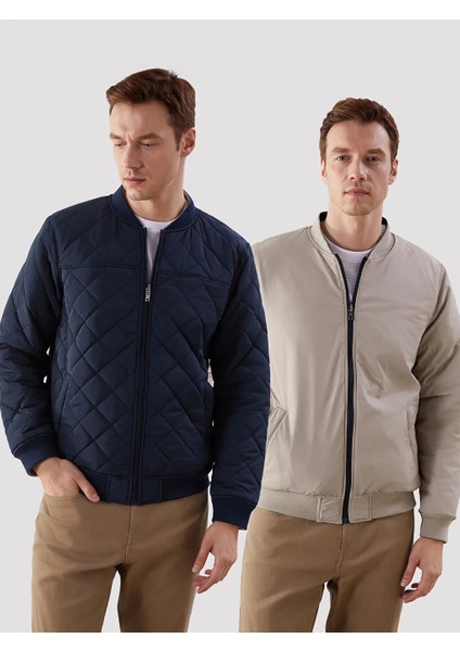 Lcwaıkıkı Classic Indigo Standart Kalıp Kolej Yaka Erkek Mont