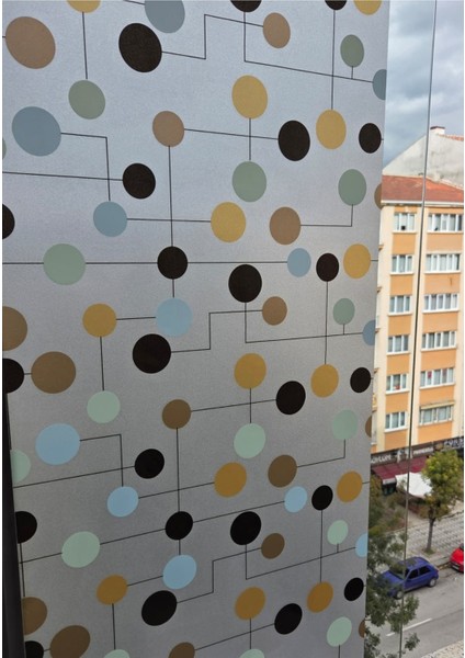 Statik Cam Filmi Rengarenk Desenli Folyo – Duşa Kabin, Pencere ve Ofis Dekorasyon Kaplaması fiyatları