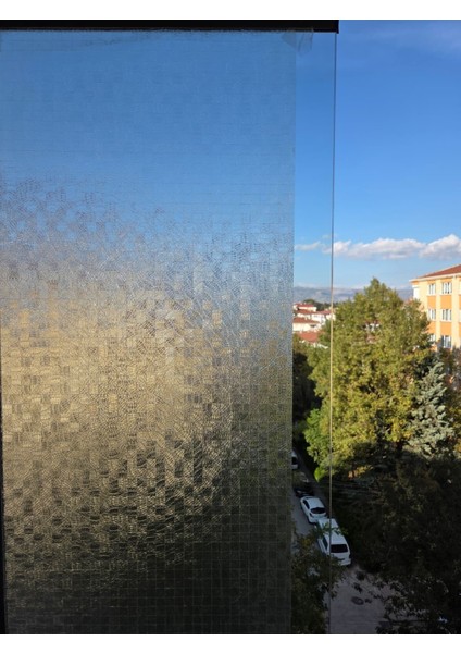 Statik Cam Filmi Buzlu Cam Desenli Folyo – Duşa Kabin, Pencere ve Ofis Dekorasyon Kaplaması