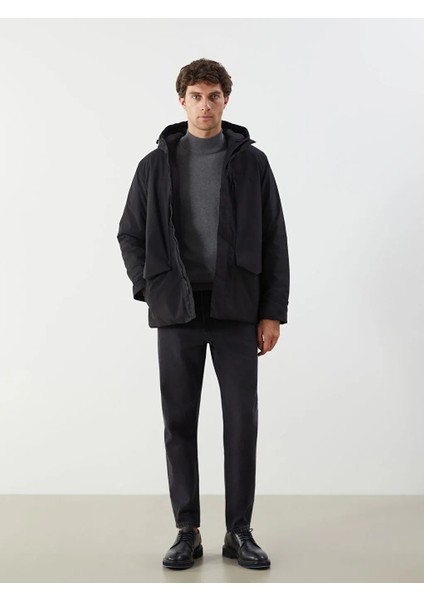 Lcwaıkıkı Classic Siyah Standart Kalıp Kapüşonlu Erkek Mont fiyatları