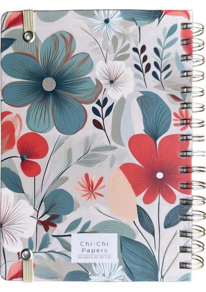 2026 Haftalık Ajandası - El Yapımı, 2 Sayfa Stickerlı, Gelincik modelleri