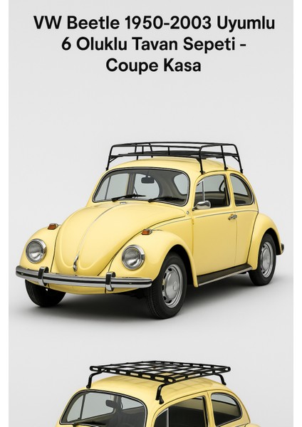 Vw Beetle 1950-2003 Uyumlu 6 Oluklu Tavan Sepeti - Coupe Kasa