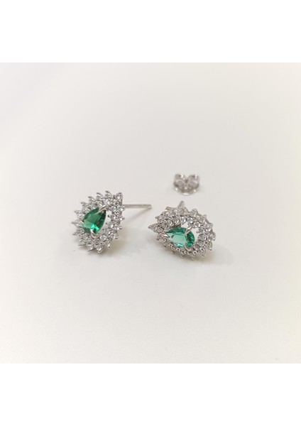 Yeşil Damla Taşlı Küpe 14 Ayar Altın Hd Videolu fiyatları